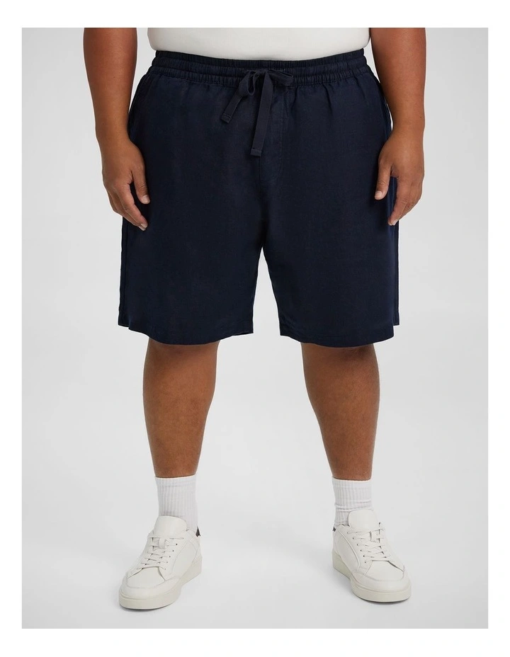 Resort Linen Shorts in Ink image 1