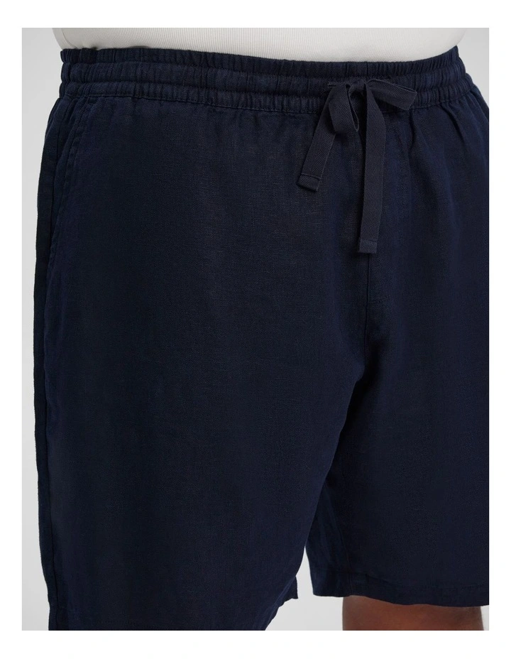 Resort Linen Shorts in Ink image 3