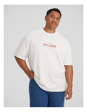 Cote D'azure Relaxed Fit Tee in White