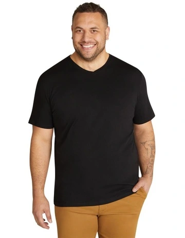 Essential V Neck Tee in Black