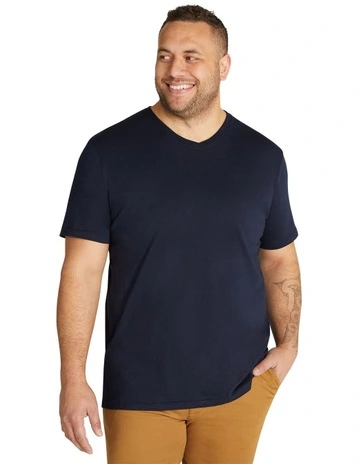 Essential V Neck Tee in Navy