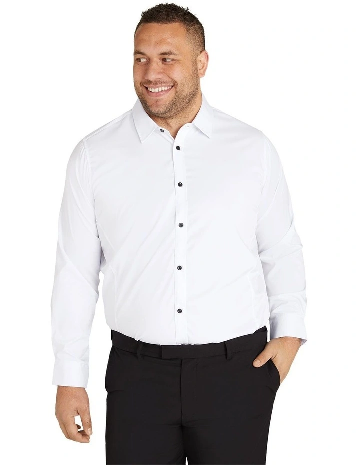 big w white business shirt