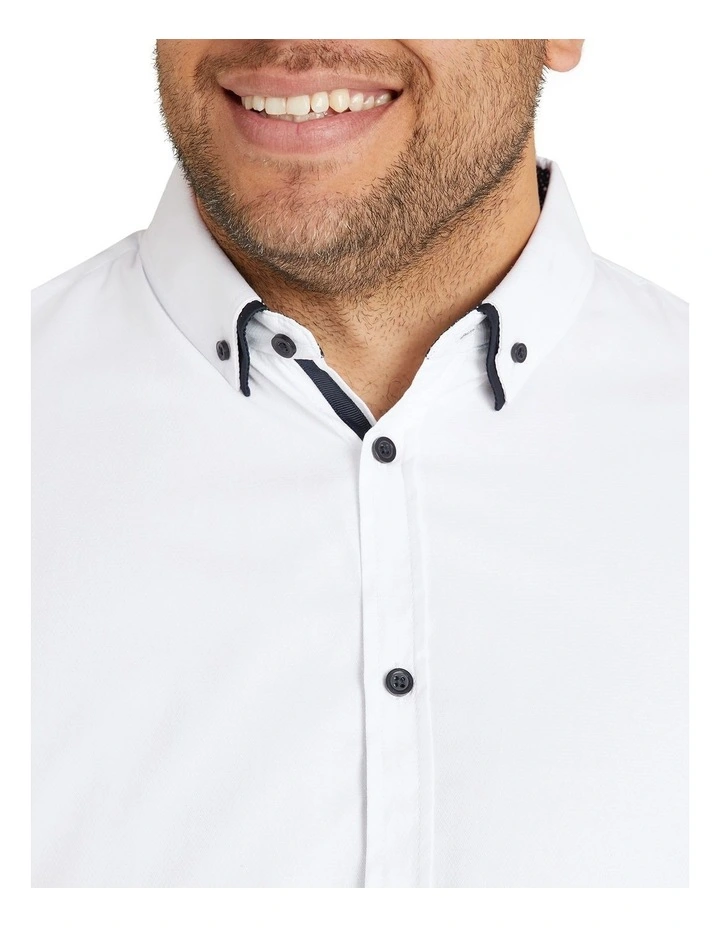 Romeo Textured Shirt in White image 4