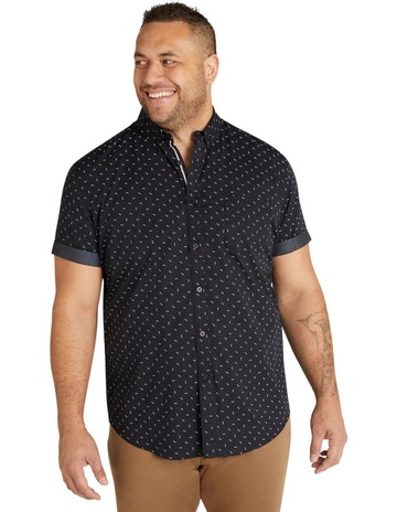 Benson Stretch Shirt in Black