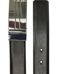 The Warwick Reversible Plate Belt Black