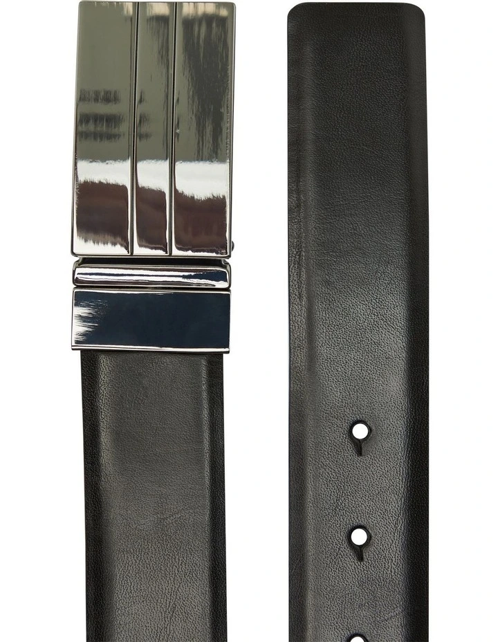 The Warwick Reversible Plate Belt Black image 1