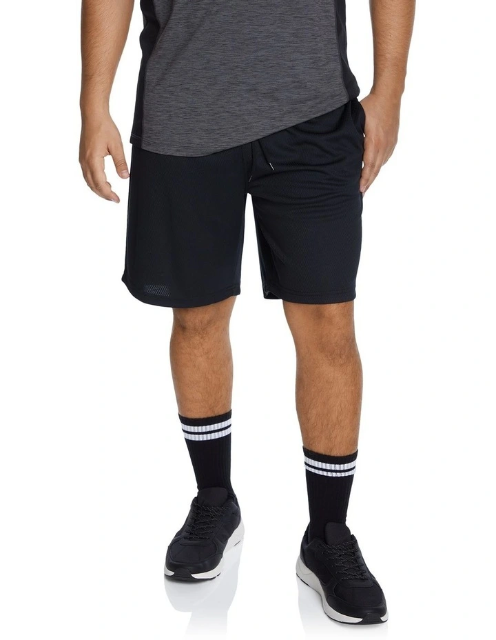 Active Textured Knit Short in Black image 1