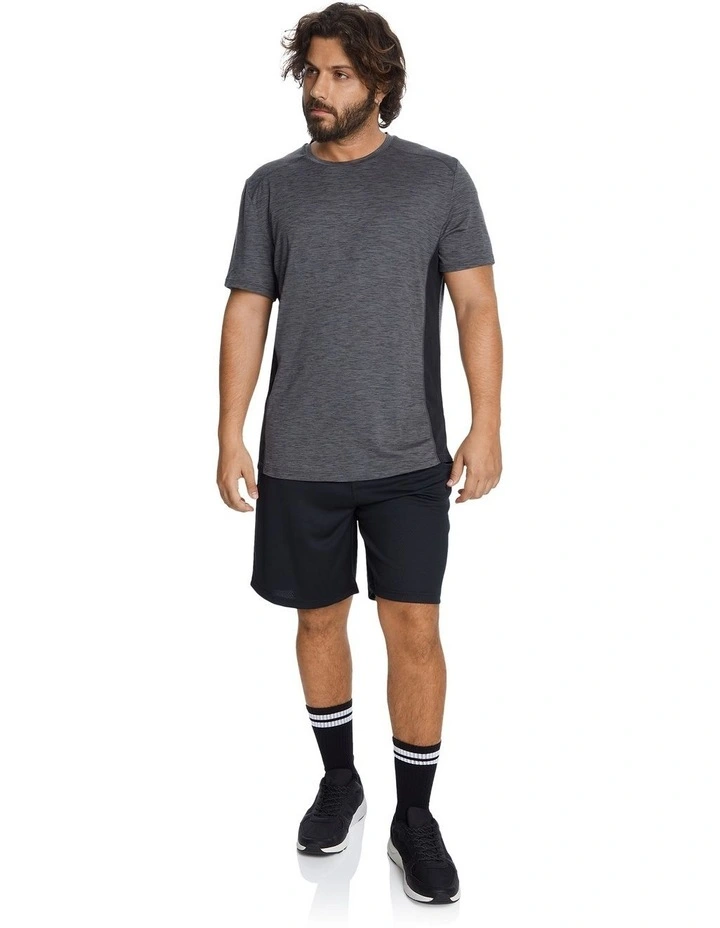 Active Textured Knit Short in Black image 5