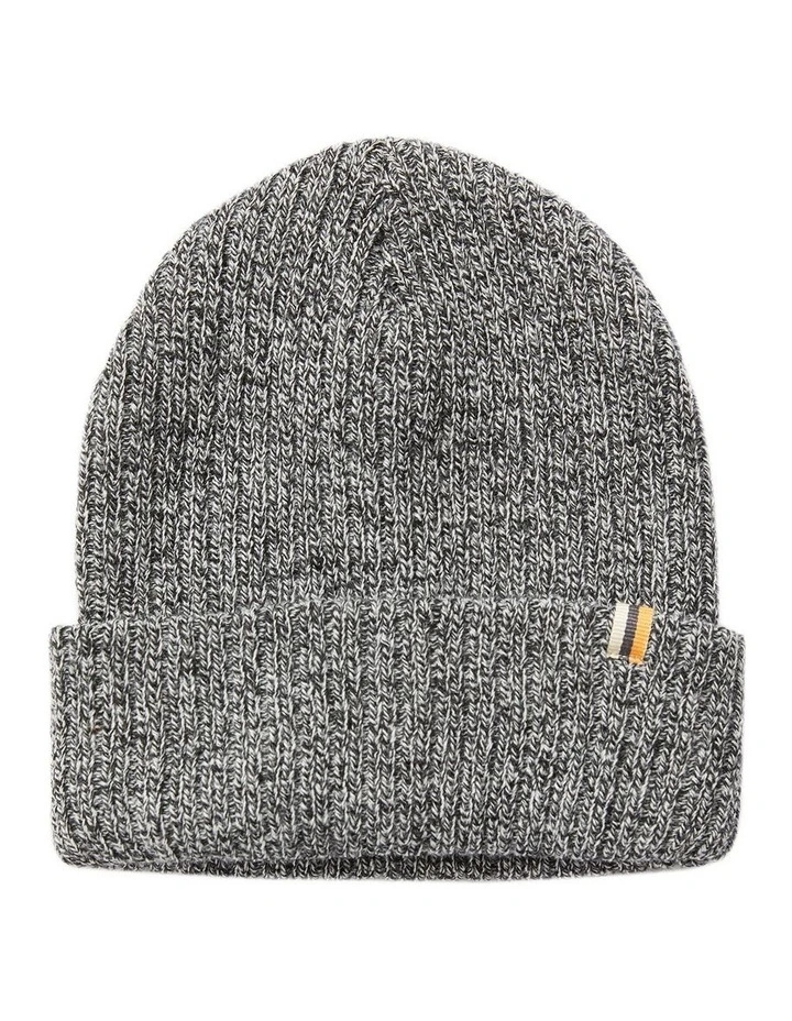 Knit Beanie in Black/White image 1