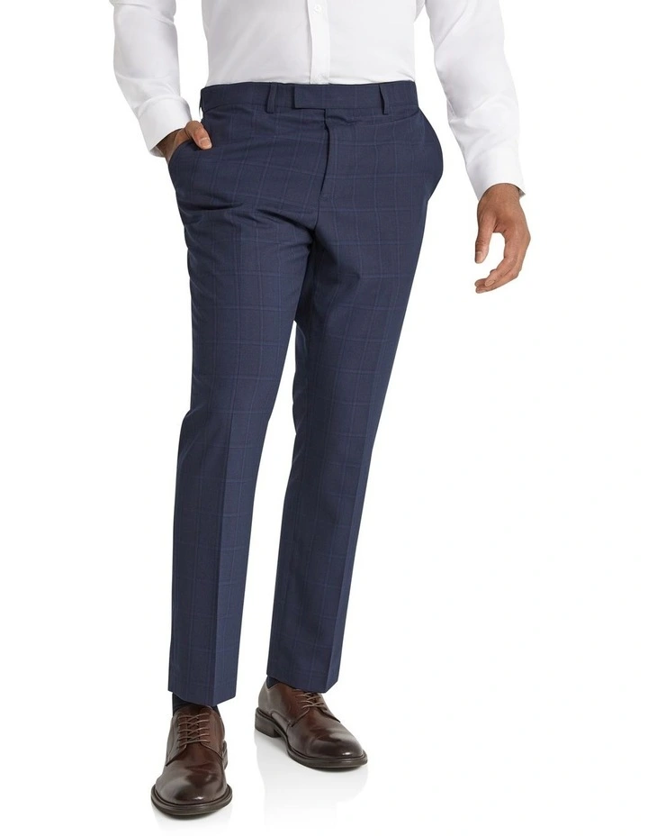 Damon Check Slim Dress Pant in Blue image 1