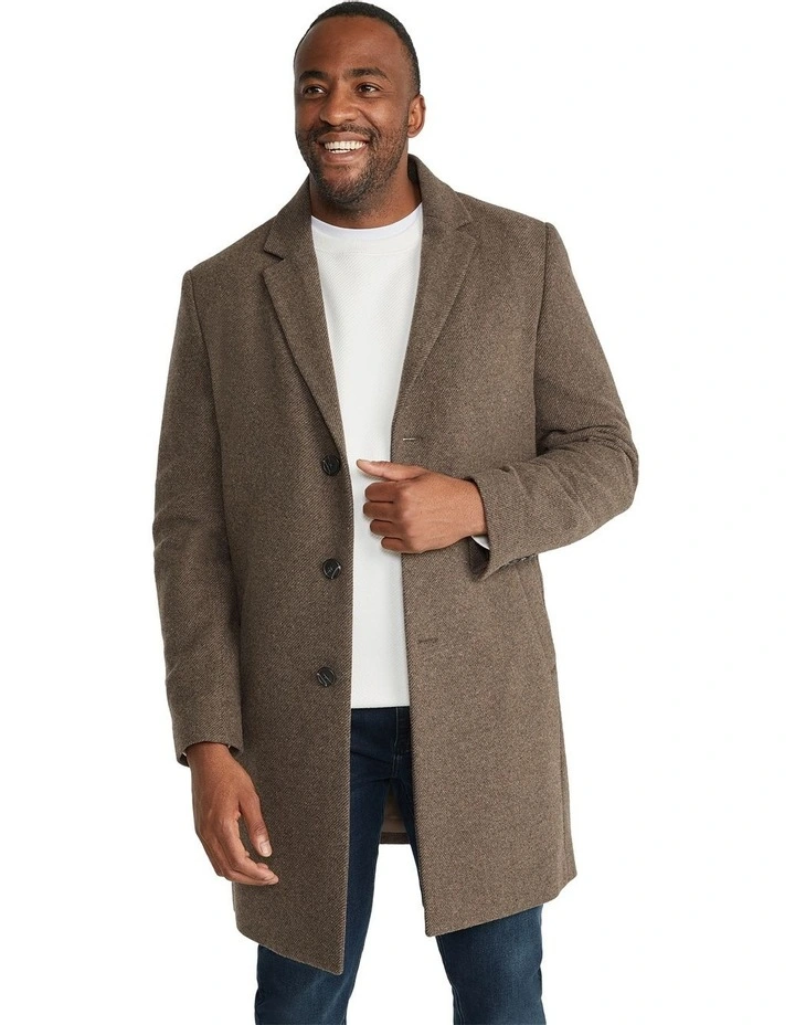 Kempton Wool Overcoat in Brown image 1