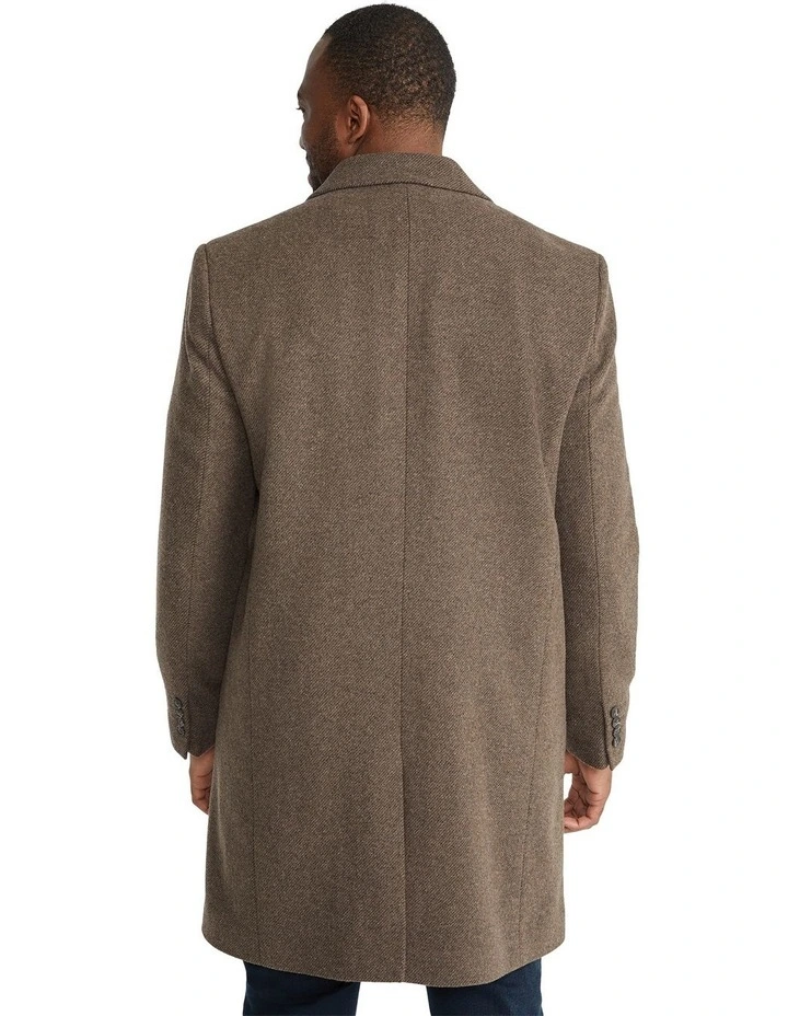Kempton Wool Overcoat in Brown image 3