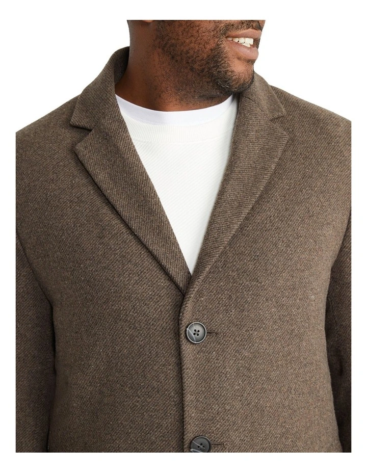 Kempton Wool Overcoat in Brown image 4