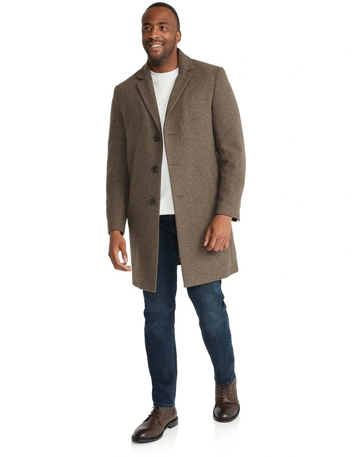 Kempton Wool Overcoat in Brown image 6