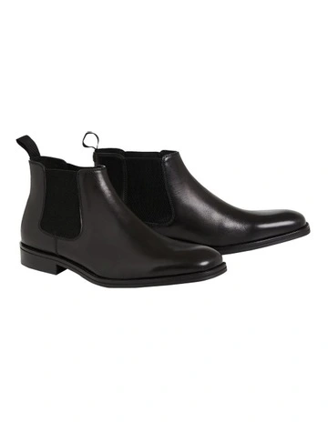 Morgan Leather Chelsea Boot in Black