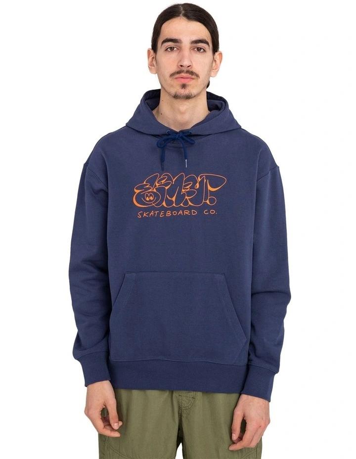 Bubble Worm Pullover Hoodie in Blue image 1