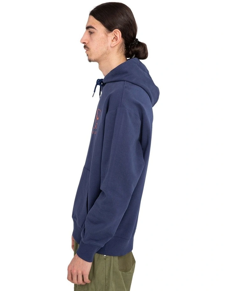 Bubble Worm Pullover Hoodie in Blue image 3
