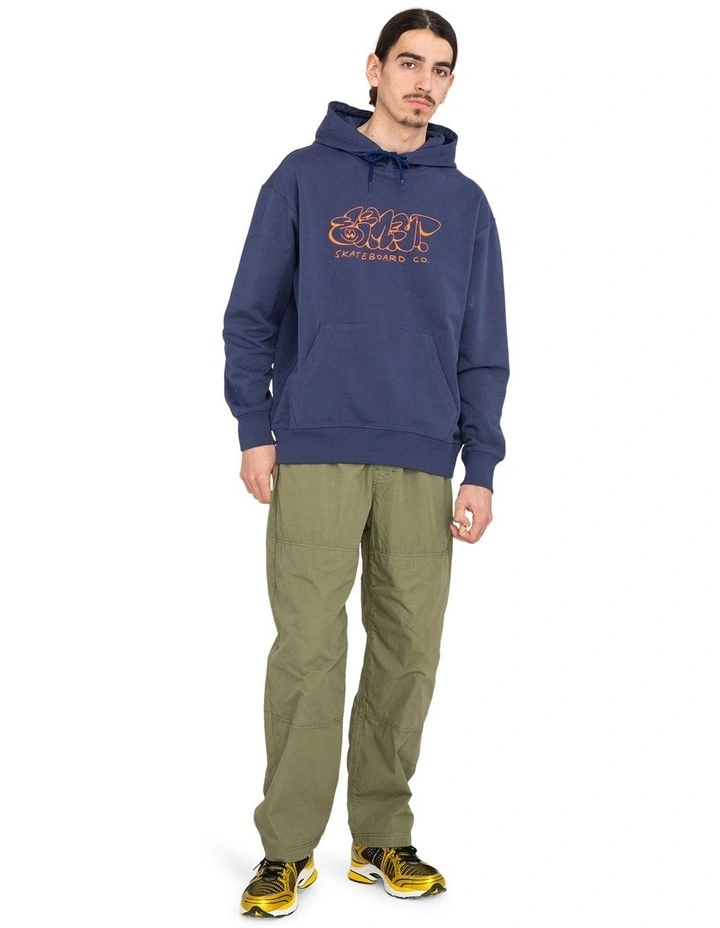 Bubble Worm Pullover Hoodie in Blue image 5