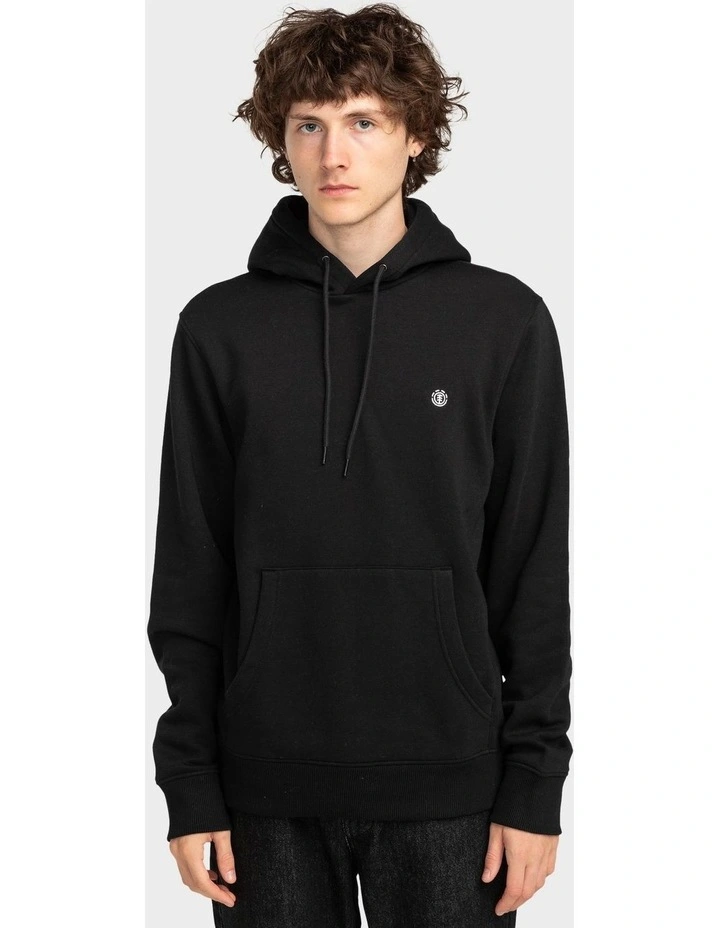 Icon Embroidery Pullover Hoodie in Flint Black image 1