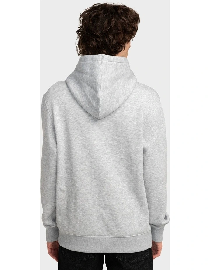 Icon Embroidery Pullover Hoodie in Mid Grey Heather image 2