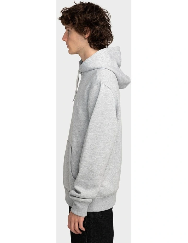 Icon Embroidery Pullover Hoodie in Mid Grey Heather image 3