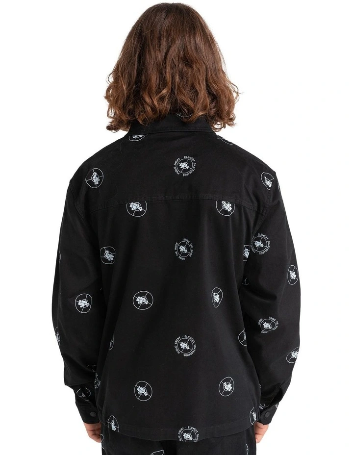 Public Enemy X Element Parker Polka Coaches Jacket In Black image 2