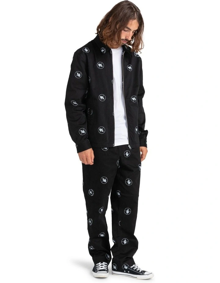 Public Enemy X Element Parker Polka Coaches Jacket In Black image 4