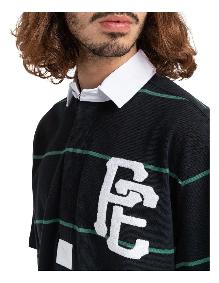 Public Enemy X Element Short Sleeve Stripes Polo Shirt In Multi image 3