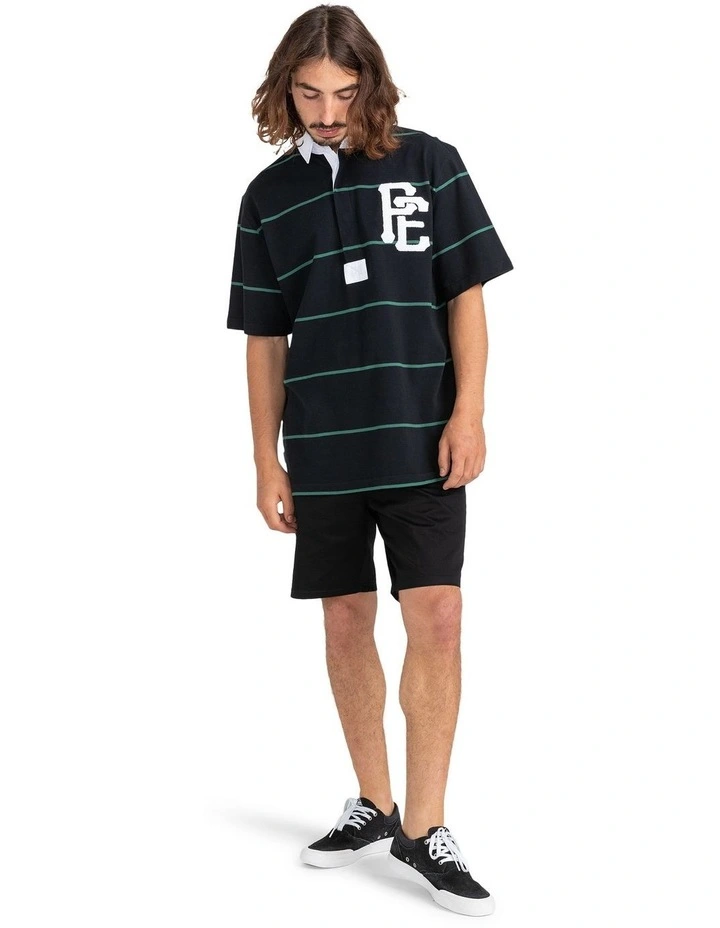 Public Enemy X Element Short Sleeve Stripes Polo Shirt In Multi image 4