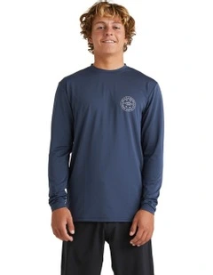 Big Wave Daz Rash Vest in Dusty Navy