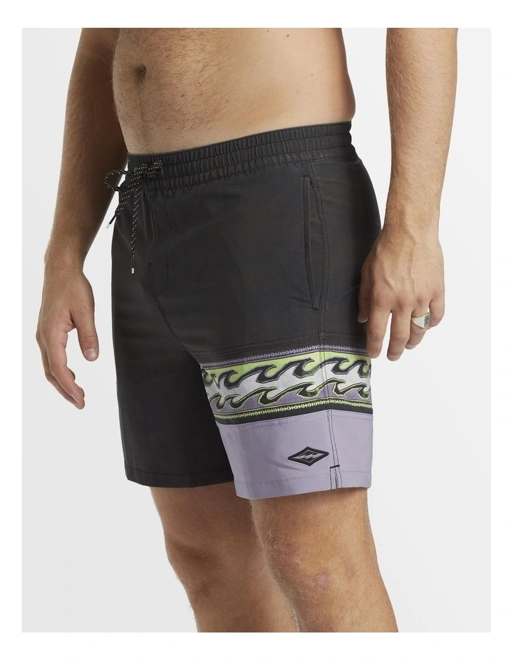 Burleigh Layback Boardshorts in Washed Black image 4