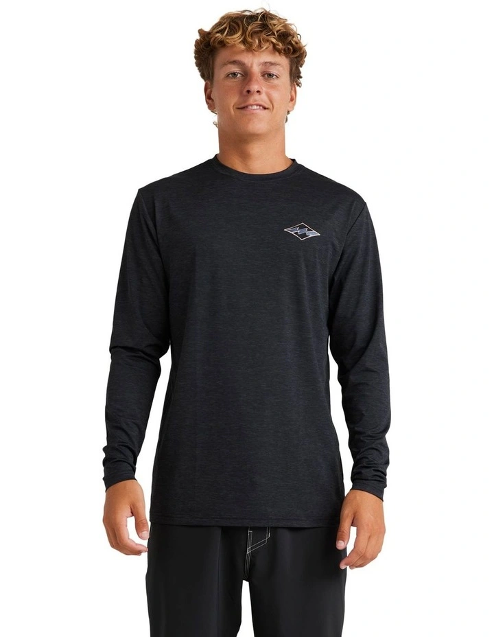 Diamond Shoreline Rash Vest in Black Heather image 1