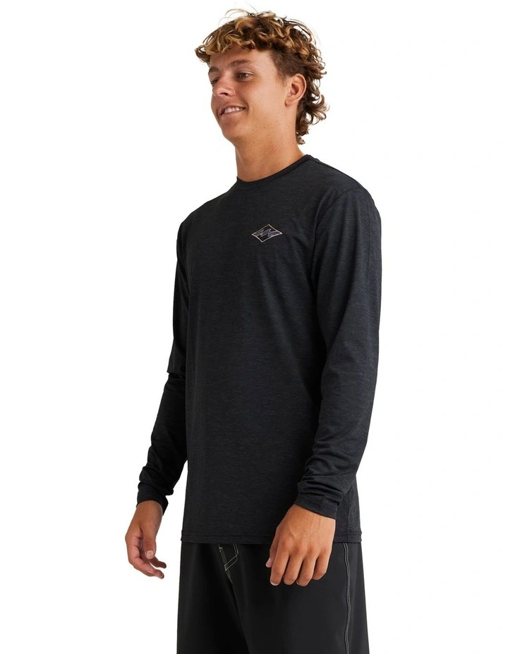 Diamond Shoreline Rash Vest in Black Heather image 3