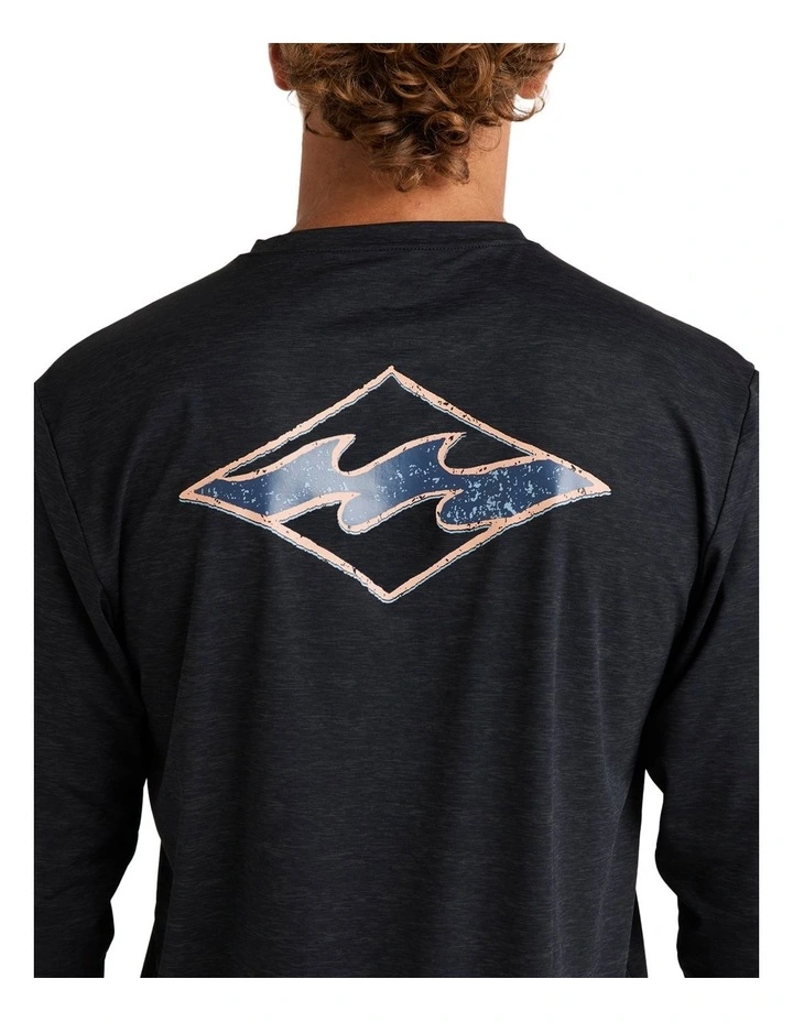 Diamond Shoreline Rash Vest in Black Heather image 4