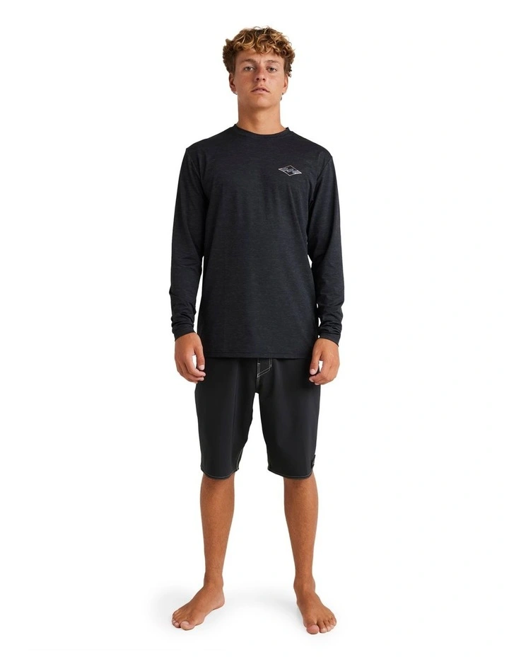 Diamond Shoreline Rash Vest in Black Heather image 5