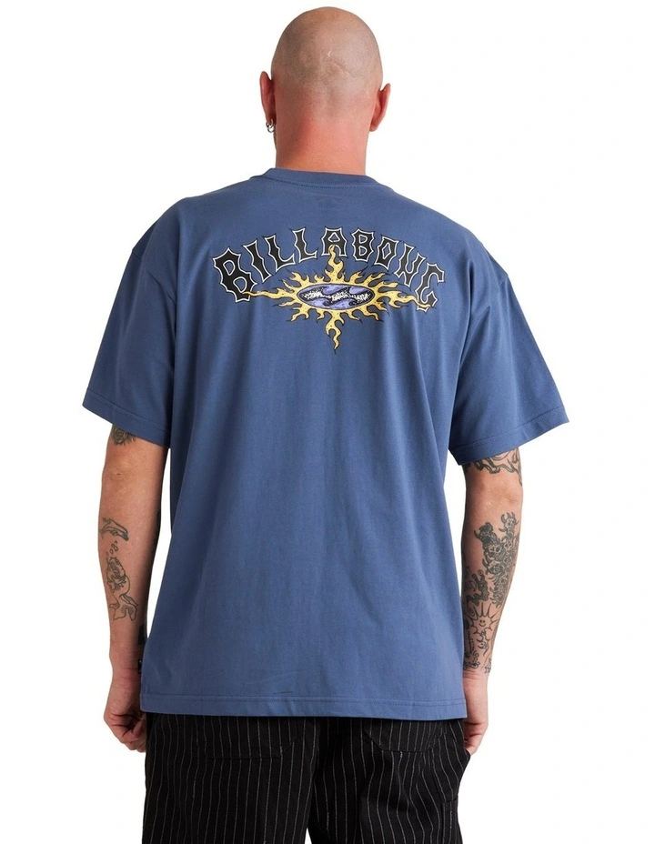 Flame Arch Og T-shirt in Slate Blue image 2