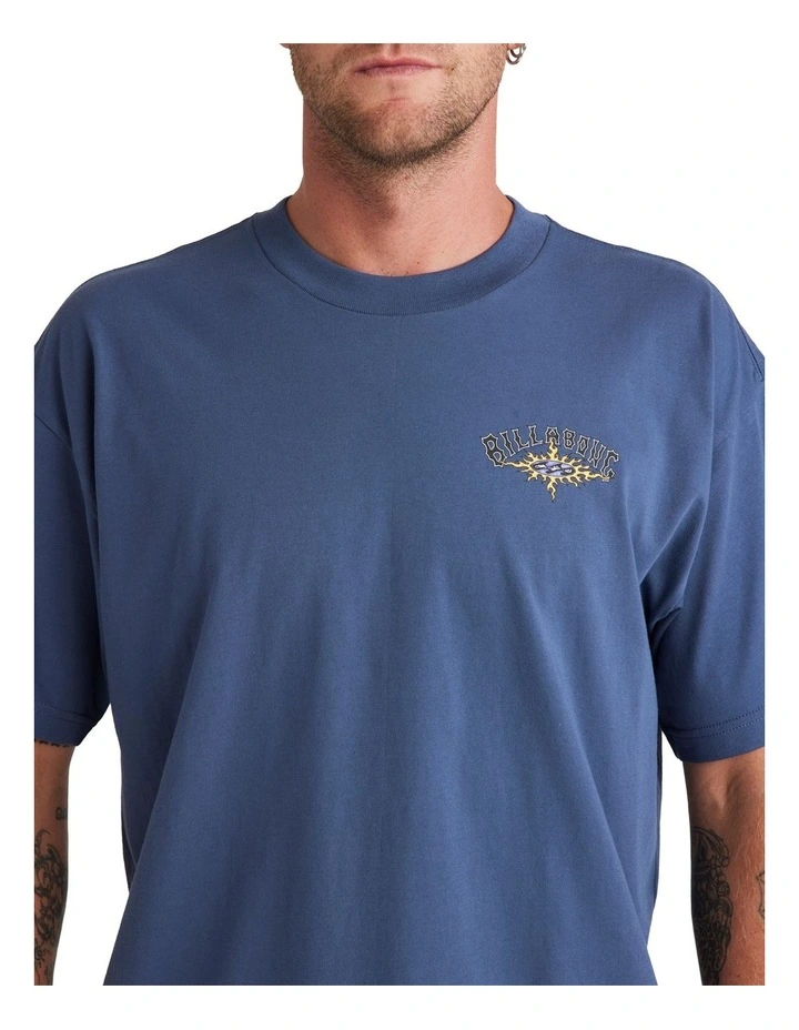 Flame Arch Og T-shirt in Slate Blue image 4