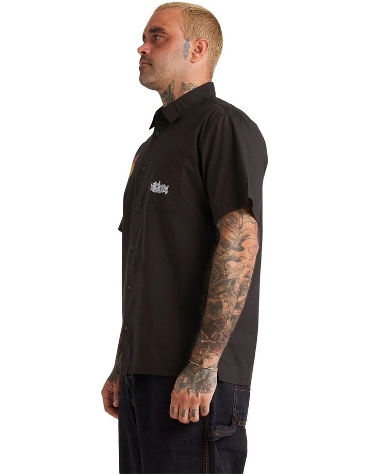 Otis Circles Short Sleeve Shirt in Black image 3