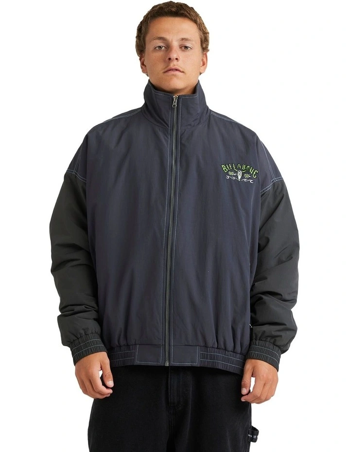 Occy Dawn Vintage Style Surf Coach Jacket in Blue image 1