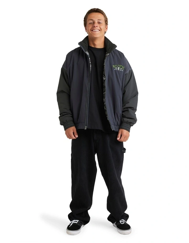 Occy Dawn Vintage Style Surf Coach Jacket in Blue image 5