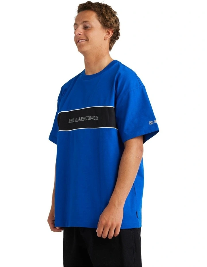 Spec 73 Panel Short Sleeve T-shirt in Purple image 3