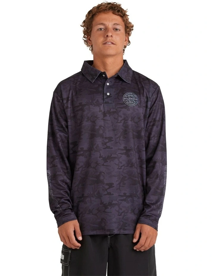 Fisho Long Sleeve Surf Shirt in Grey image 1