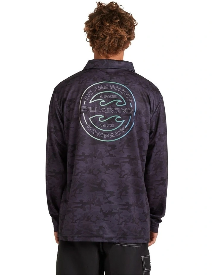 Fisho Long Sleeve Surf Shirt in Grey image 2