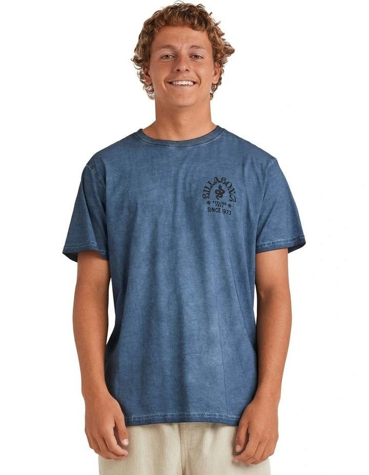 Big Wave Shaz T-shirt in Bliue image 1