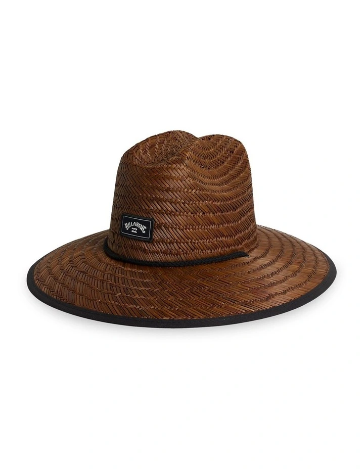 Tides Print Straw Hat in Brown image 2