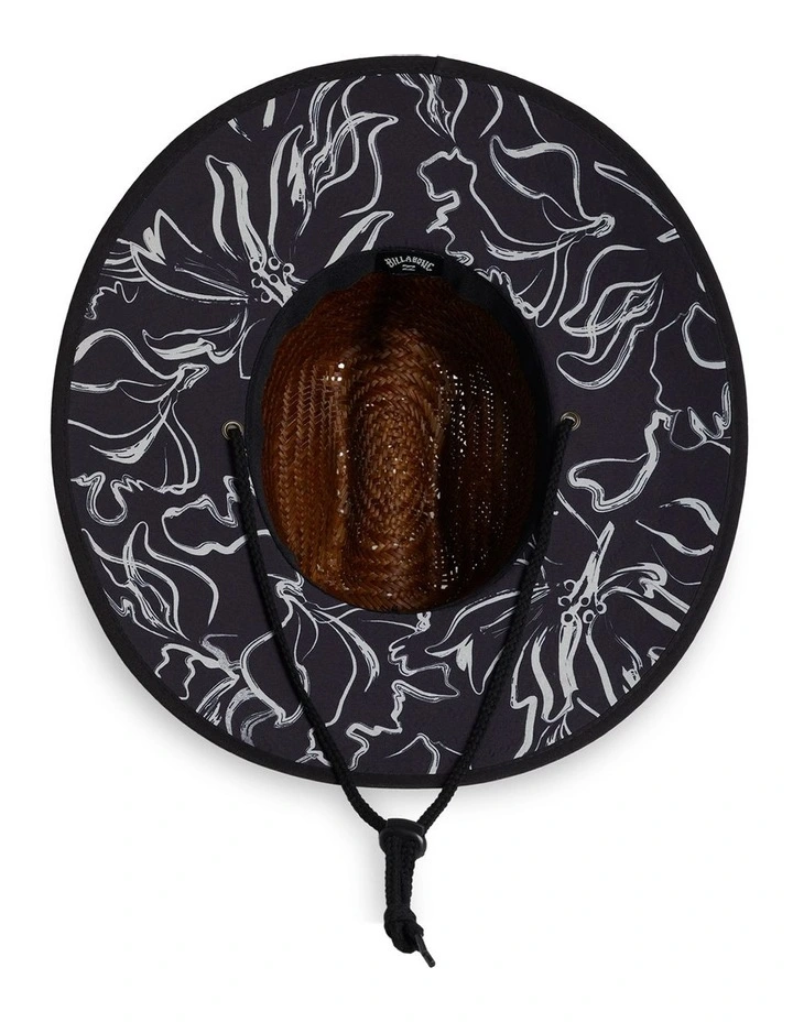 Tides Print Straw Hat in Brown image 3
