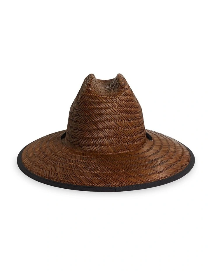 Tides Print Straw Hat in Brown image 4