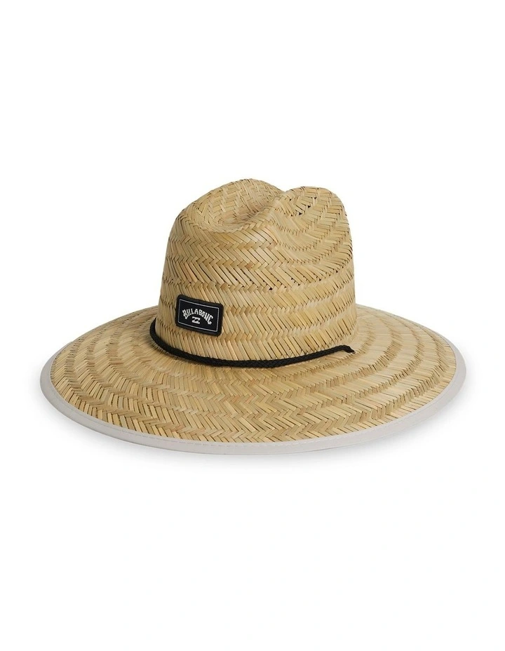 Tides Print Straw Hat in Beige image 2