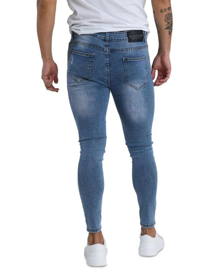 Classic Ash Distressed Jean in Blue image 2