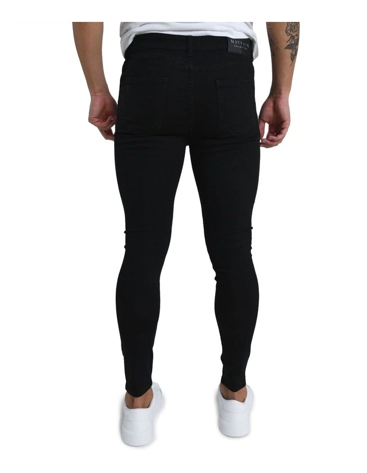 Kensington Distressed Jean in Charcoal Black image 2